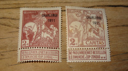 BELGIQUE : 1910 Charity Stamps Avec CHARLEROI 1911, Neufs Avec Charniere  ................ CL1-14-1 - Neufs