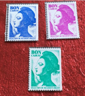 3 Vignette ** Marianne Liberté Gandon Bon Reader Digest -Cinderella Erinnophilie-Timbre-stamp-Sticker-Bollo-Vineta - Filatelistische Tentoonstellingen