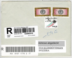 Italien / Italia 2015, Brief Einschreiben Ellera - Kleindöttingen (Schweiz) - 2011-20: Storia Postale