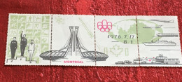 Bloc De 4 Vignette **Jeux Olympiques De Montréal Canada 1976 -Cinderella Erinnophilie-Timbre-stamp-Sticker-Bollo-Vineta - Sports