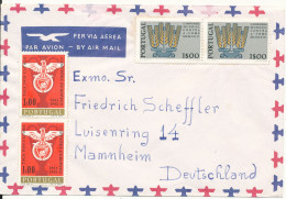 Portugal Air Mail Cover Sent To Germany No Postmark On Stamps Or Cover - Covers & Documents