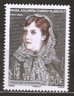 Andorre Français 2017 N° 799 ** Tableau, Art, Femme, Maria Assumpta, Areny Plandolit, Catholique, Don Guillem, Textile - Ongebruikt