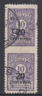 ERROR/ Overprints/ PAIR/ Used/ In The Middle IMP. /Mi: 181/ Bulgaria 1924/ EXP!!! - Errors, Freaks & Oddities (EFO)