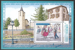 Andorre Français 2017 N° Feuillet Du 800 ** Danse, La Massana, Paysage, Horloge, Sapin, Eglise, Folklore Ball De Bastons - Unused Stamps