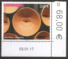 Andorre Français 2017 N° 801 ** Art, Festival, Poterie, Eve Ariza, Murmuri, Murmure, Biennale De Venise, Language, Terre - Unused Stamps