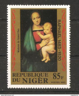 NIGER - 1983 RAFFAELLO Madonna Con Bambino (Madonna Del Granduca) (Galleria Palatina, Firenze) Nuovo** MNH - Madonna