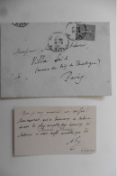 Autographe Carte De Visite Et Enveloppe écrite Et Signée Par Anatole France 1904 à L'écrivain Adolphe Aderer Villa Saïd - Schriftsteller