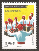 Andorre Français 2018 N° 813 ** Patrimoine Culturel, Musique, Chant, Chanteurs, Chorale, Les Caramelles Chef D'Orchestre - Unused Stamps