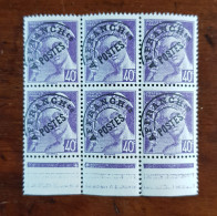 Bloc De 6 Yvert 548 40 C Violet - 1938-42 Mercurius
