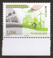 Andorre Français 2016 N° 783 ** Europa, Emission Conjointe, Main, Eoliennes, Ecologie, Vélo, Cyclisme, Usine, Ecologie - Nuevos