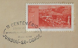 Brazil 1965 Cover And Commemorative Cancel 1st Centenary Of Jundiaí City - Brieven En Documenten