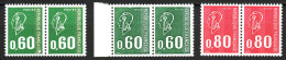 Y&T N° 1814, 1815, 1816 - Marianne De Béquet - Année 1974 - 3 Paires - Neuf ** - 1971-1976 Maríanne De Béquet