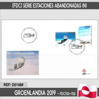 D0148# Groenlandia 2019 [FDC] Estaciones Abandonadas (N) - FDC