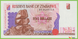 Voyo ZIMBABWE 5 Dollars 1997(1998) P5b B105b BV UNC - Simbabwe