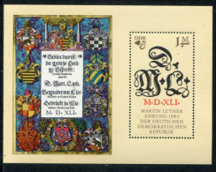 DDR 1983 Luther Quincentenary Block  MNH / **.  Michel Block 73 - Unused Stamps