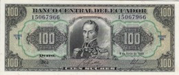 Ecuador 100 Sucres 1988, UNC (P-123Aa) - Ecuador