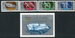 DDR 1983 Winter Olympic Games Set And Block  MNH / **.  Michel 2839-42, Block 74 - Nuevos