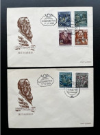 EAST GERMANY DDR 1955 FDC FRIEDRICH ENGELS MI 485/490 07-11-1955 OOST DUITSLAND - 1950-1970