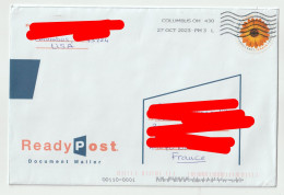 7292 Lettre Cover USA ETATS UNIS  2023 COLOMBUS READYPOST READY POST FLEUR TOURNESOL - Storia Postale