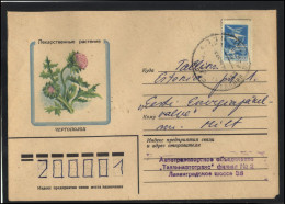 RUSSIA USSR Stationery USED ESTONIA AMBL 1268 TALLINN Flora Plants Herbs Scotch Thistle - Non Classés