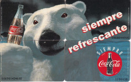 PUZZLE DE 4 TARJETAS DE PERU DE COCA-COLA (COKE) POLAR BEAR-OSO POLAR - Perú