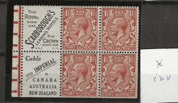 1924 MH Great Britain SG 420d Booklet Pane - Nuovi