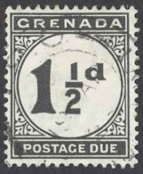 Grenada Sc# J12 Used 1921-1922 1 1/2p Postage Due - Grenada (...-1974)