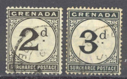 Grenada Sc# J9-J10 Used 1906-1911 2p-3p Postage Due - Grenade (...-1974)