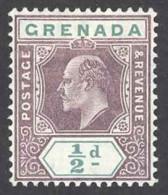 Grenada Sc# 58 MH 1904-1906 1/2p King Edward VII - Granada (...-1974)