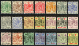 Grenada Sc# 91-111 MH (b) 1921-1929 ½p-5sh King George V - Grenade (...-1974)