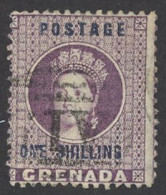 Grenada Sc# 11 Used 1875-1881 1sh Queen Victoria - Granada (...-1974)