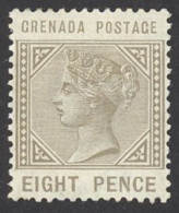 Grenada Sc# 25 MH 1883 8p Queen Victoria - Granada (...-1974)