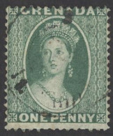 Grenada Sc# 7A Used (a) Perf 14 1875 1p Queen Victoria - Grenada (...-1974)