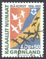 Greenland Sc# B15 Used 1991 4k+50o Blue Cross - Usados