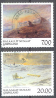 Greenland Sc# 349-350 Used 1999 Paintings By Peter Rosing - Gebraucht