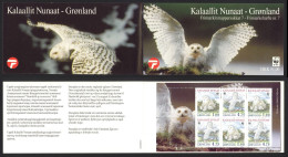 Greenland Sc# 345a, 347a MNH Booklet 1999 World Wildlife Fund - Neufs