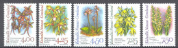 Greenland Sc# 279-283 MNH 1995-1996 Orchids - Neufs