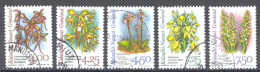 Greenland Sc# 279-283 Used 1995-1996 Orchids - Usados
