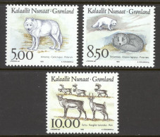 Greenland Sc# 262-264 MNH 1993 5k-10k Native Animals - Neufs