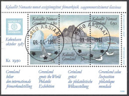 Greenland Sc# 175 Used Souvenir Sheet 1987 HAFNIA '87 - Used Stamps