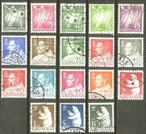 Greenland Sc# 48-65 Used 1963-1968 1o-10k Definitives - Usados