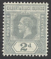 Gilbert & Ellice Islands Sc# 16 MH 1916 2p King George V - Islas Gilbert Y Ellice (...-1979)