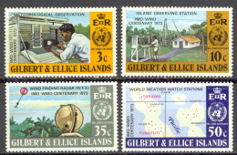 Gilbert & Ellice Islands Sc# 218-221 MNH 1973 WMO Issue - Gilbert & Ellice Islands (...-1979)