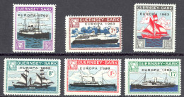 Guernsey Sark MNH Set/6 1963 Commodore Shipping Europa - Local Issues