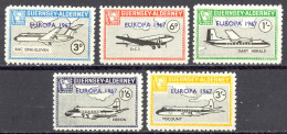 Guernsey Alderney MNH Set/5 1967 Commodore Shipping Europa - Local Issues