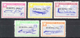 Guernsey Alderney MNH Set/5 1966 Commodore Shipping Europa - Local Issues