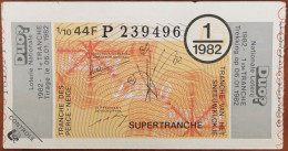 Billet De Loterie Nationale Belgique 1982 1e Tr - SuperTranche Des Perce-Neige  6-1-1982 - Billetes De Lotería