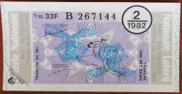 Billet De Loterie Nationale Belgique 1982 2e Tr - Tranche Du Ski - 13-1-1982 - 33F - Billetes De Lotería