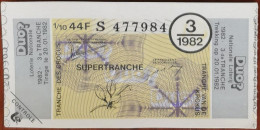 Billet De Loterie Nationale Belgique 1982 3e Tr - SuperTranche Des Crocus -  20-1-1982 - Billetes De Lotería