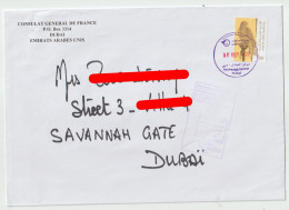 7298 Lettre Cover UEA EAU DUBAI - RETURN TO SENDER RTS NPAI AIGLE EAGLE - EMIRATS ARABES UNIS United Arab Emirates 2022 - Dubai